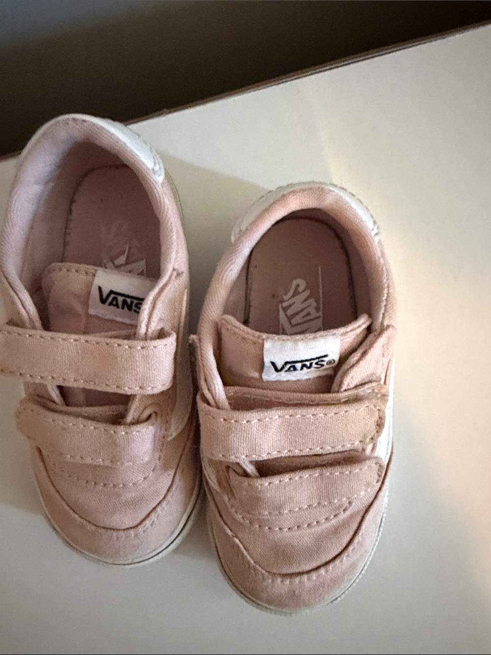 Vans Kids Pink Velcro Old Skool Style Sneakers image 2